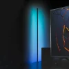 Tube Lumineux LED RGB 150cm sur pied - Design Blanc