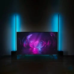Tube Lumineux LED RGB 150cm sur pied - Design Blanc