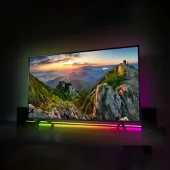 Tube Lumineux LED RGB 150cm sur pied - Design Noir