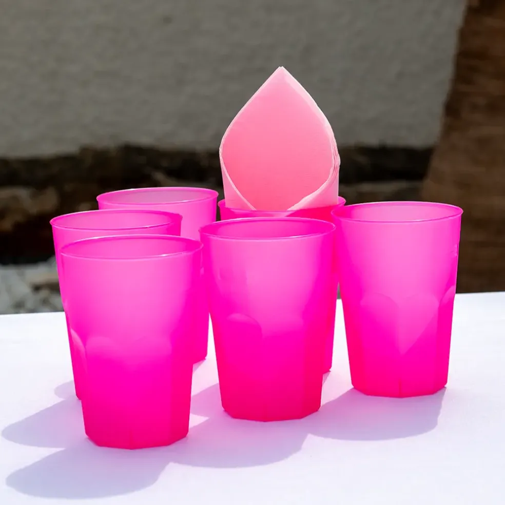 Verre à cocktail rose fuchsia 35cl (Lot de 20)