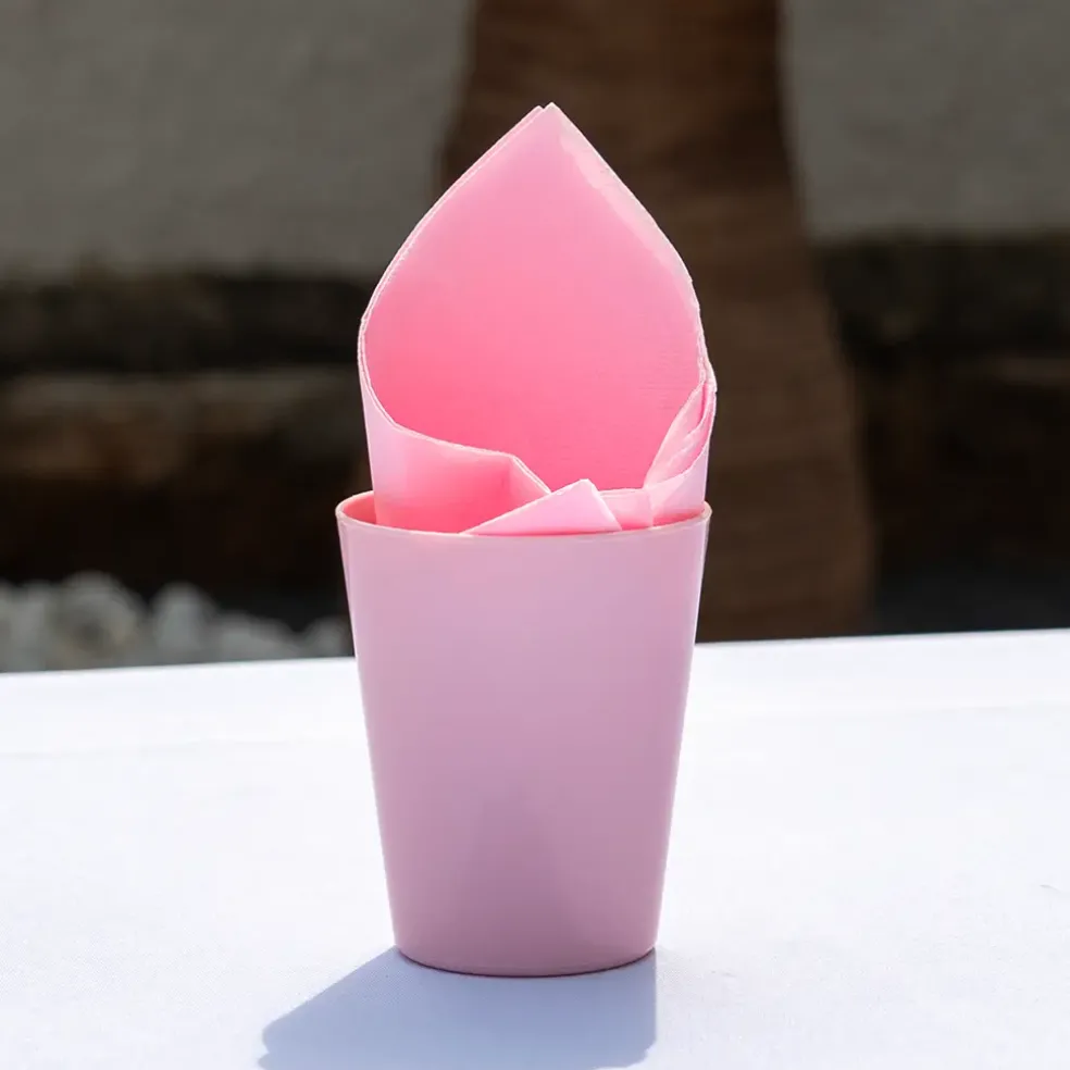 Verre Conique en PP - Rose Pastel - 33cl