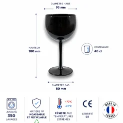 Verre Piscine Noir 40cl