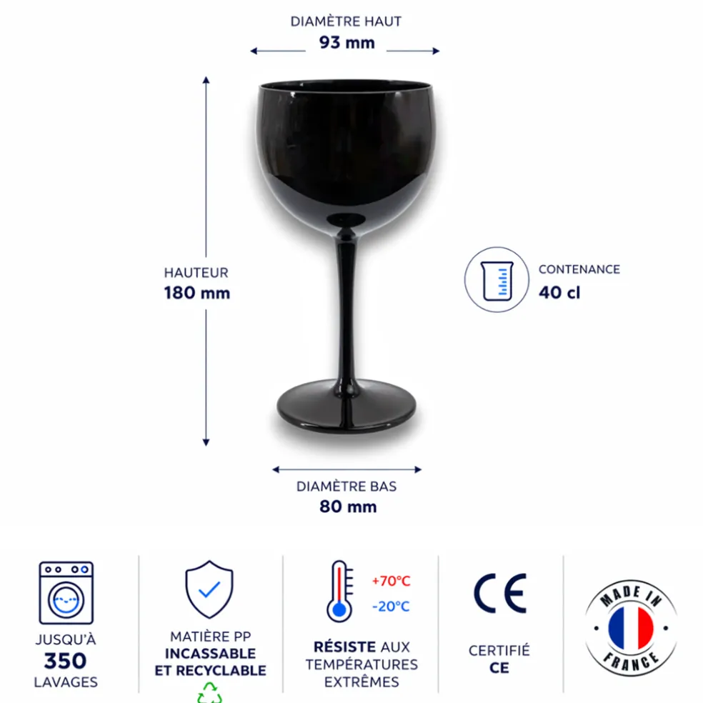 Verre Piscine Noir 40cl