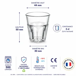 Verre Shooter Incassable Transparent 3cl